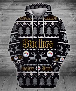 Pittsburgh steelers full printing zip hoodie