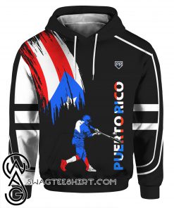 Puerto rico baseball team all over print hoodie