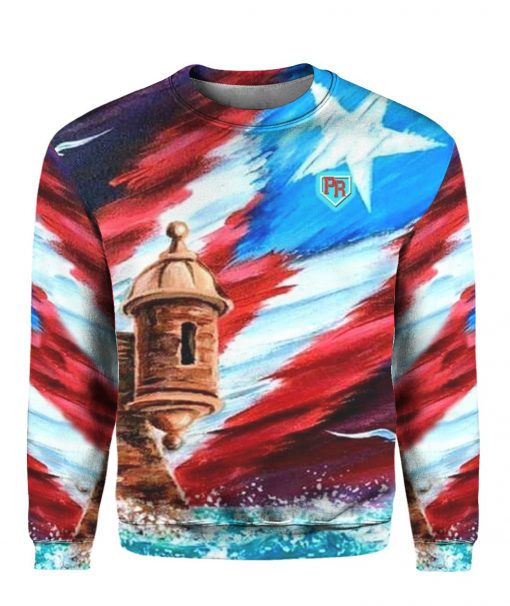 Puerto rico symbols full printing sweatshirt