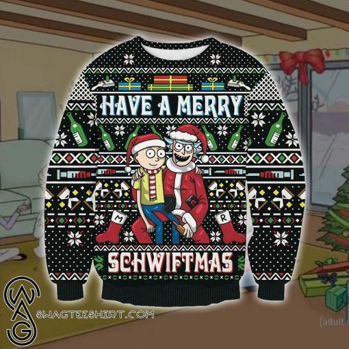 Rick and morty have a merry schwiftmas ugly christmas sweater