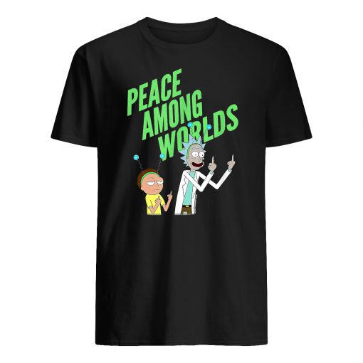 Rick and morty peace among worlds mens shirt
