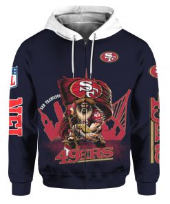 San francisco 49ers sourdough sam all over print zip hoodie