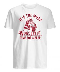 Santa claus it's the most wonderful time for a beer mens shirt