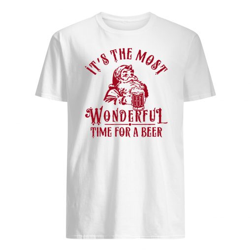 Santa claus it's the most wonderful time for a beer mens shirt