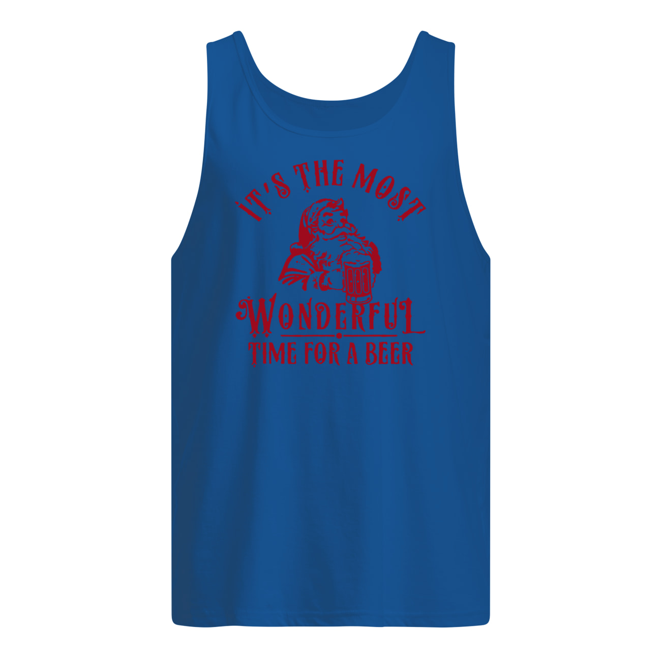 Santa claus it's the most wonderful time for a beer tank top
