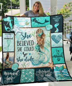 She believed she could so she did mermaid blanket 3