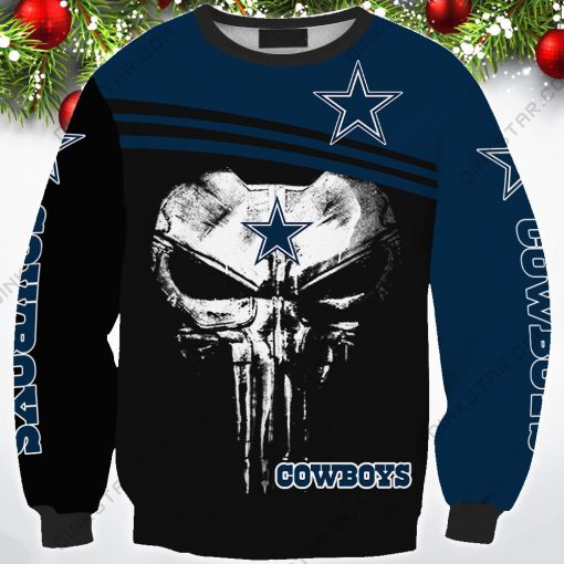 Skull dallas cowboys all over print sweatshirt