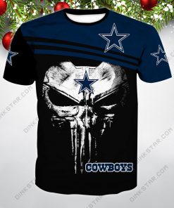 Skull dallas cowboys all over print tshirt