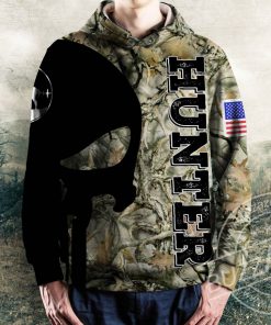 Skull hunting hunter all over printed hoodie 3