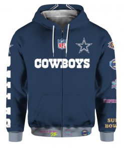 Stand for the flag kneel for the cross dallas cowboys all over print zip hoodie