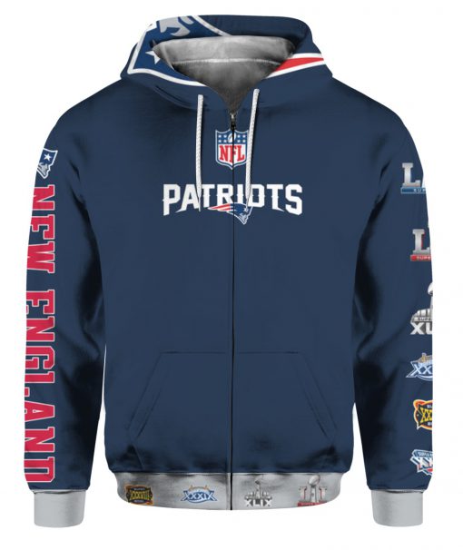 Stand for the flag kneel for the cross new england patriots all over print zip hoodie