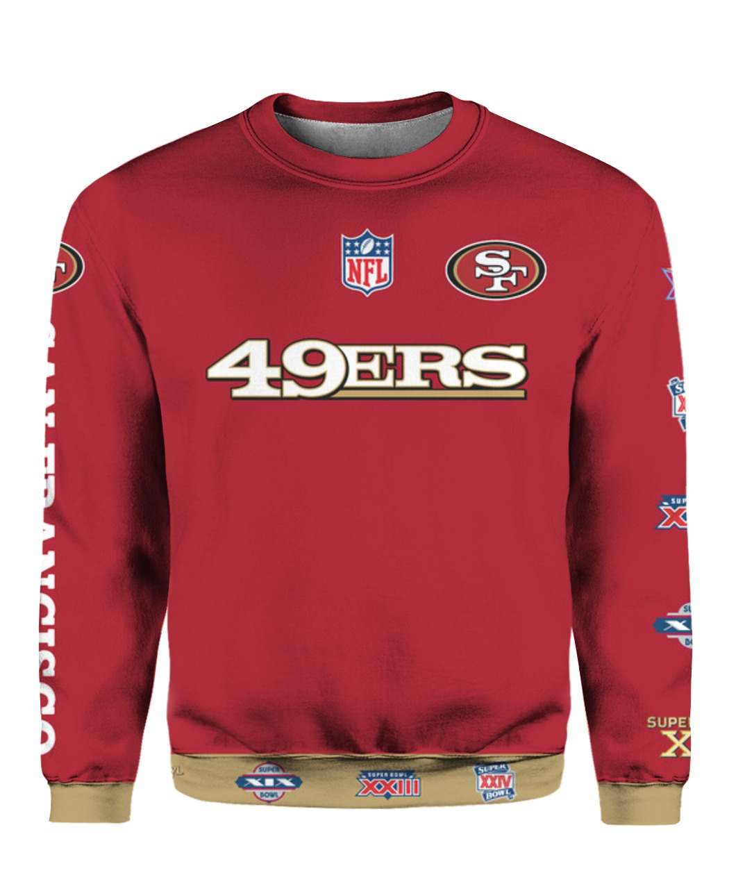 Stand for the flag kneel for the cross san francisco 49ers all over print sweatshirt
