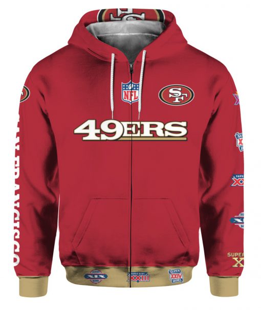 Stand for the flag kneel for the cross san francisco 49ers all over print zip hoodie