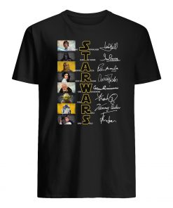 Star war characters signatures mens shirt