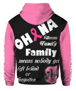 Stitch breast cancer awareness all over print hoodie - back