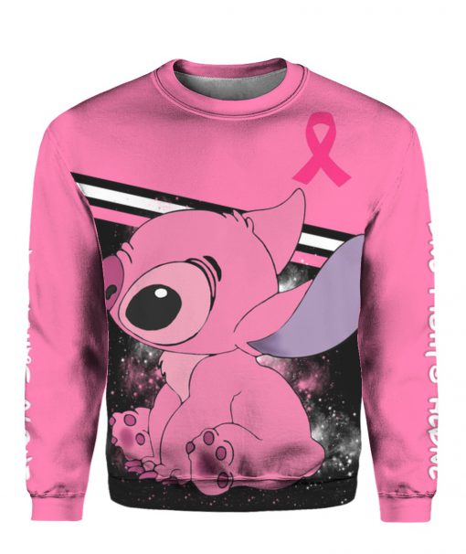 Stitch breast cancer awareness all over print sweatshirt