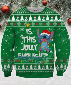 Stitch is this jolly enough ugly christmas sweatshirt 3