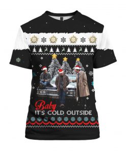 Supernatural baby it's cold outside ugly christmas tshirt
