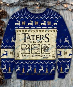 Taters po-ta-toes recipe lord of the rings ugly christmas sweatshirt 2