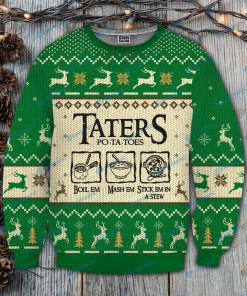 Taters po-ta-toes recipe lord of the rings ugly christmas sweatshirt 3