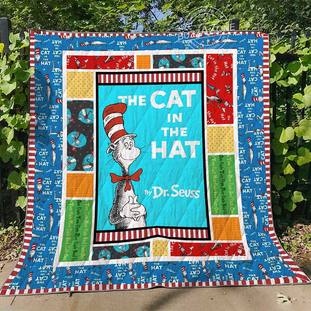 The cat in the hat dr seuss quilt 3