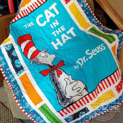The cat in the hat dr seuss quilt