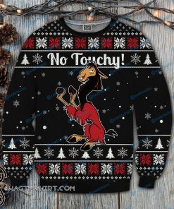 The emperor's new groove no touchy ugly christmas sweater