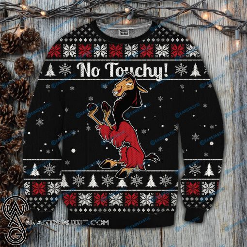 The emperor's new groove no touchy ugly christmas sweater