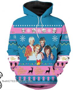 The golden girls tv show ugly christmas all over hoodie