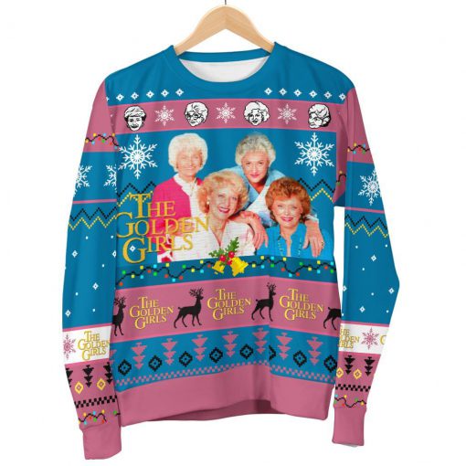 The golden girls tv show ugly christmas all over sweatshirt