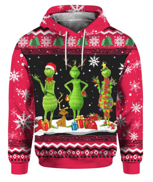 The grinch full printing ugly christmas hoodie