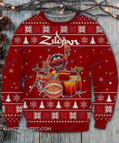 The muppet show zildjian drums all over print ugly christmas sweater