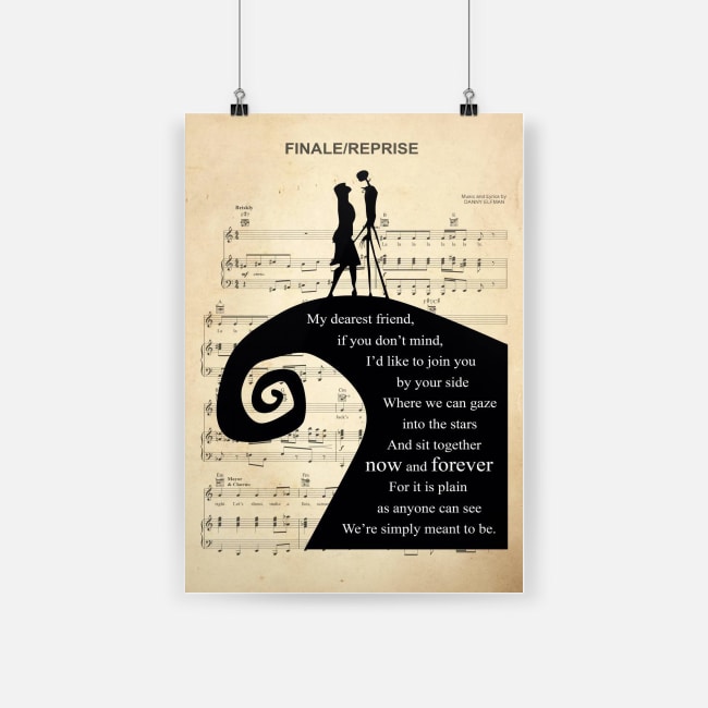 The nightmare before christmas jack and sally my dearest friend poster 1