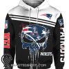 The punisher new england patriots full printing hoodie