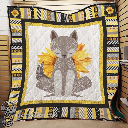 The wolf sunflower quilt