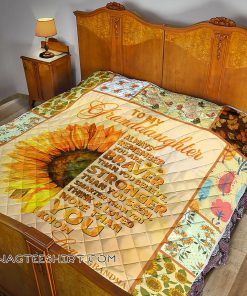 To my granddaughter always remember you are braver than you believe sunflower quilt
