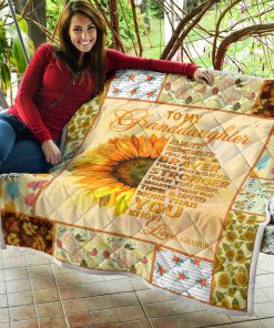 To my granddaughter always remember you are braver than you believe sunflower quilt 4