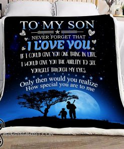 To my son never forget that i love you baseball blanket