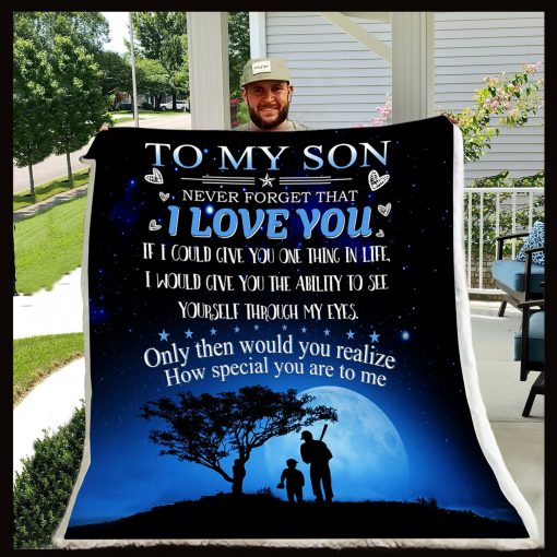 To my son never forget that i love you baseball blanket 4