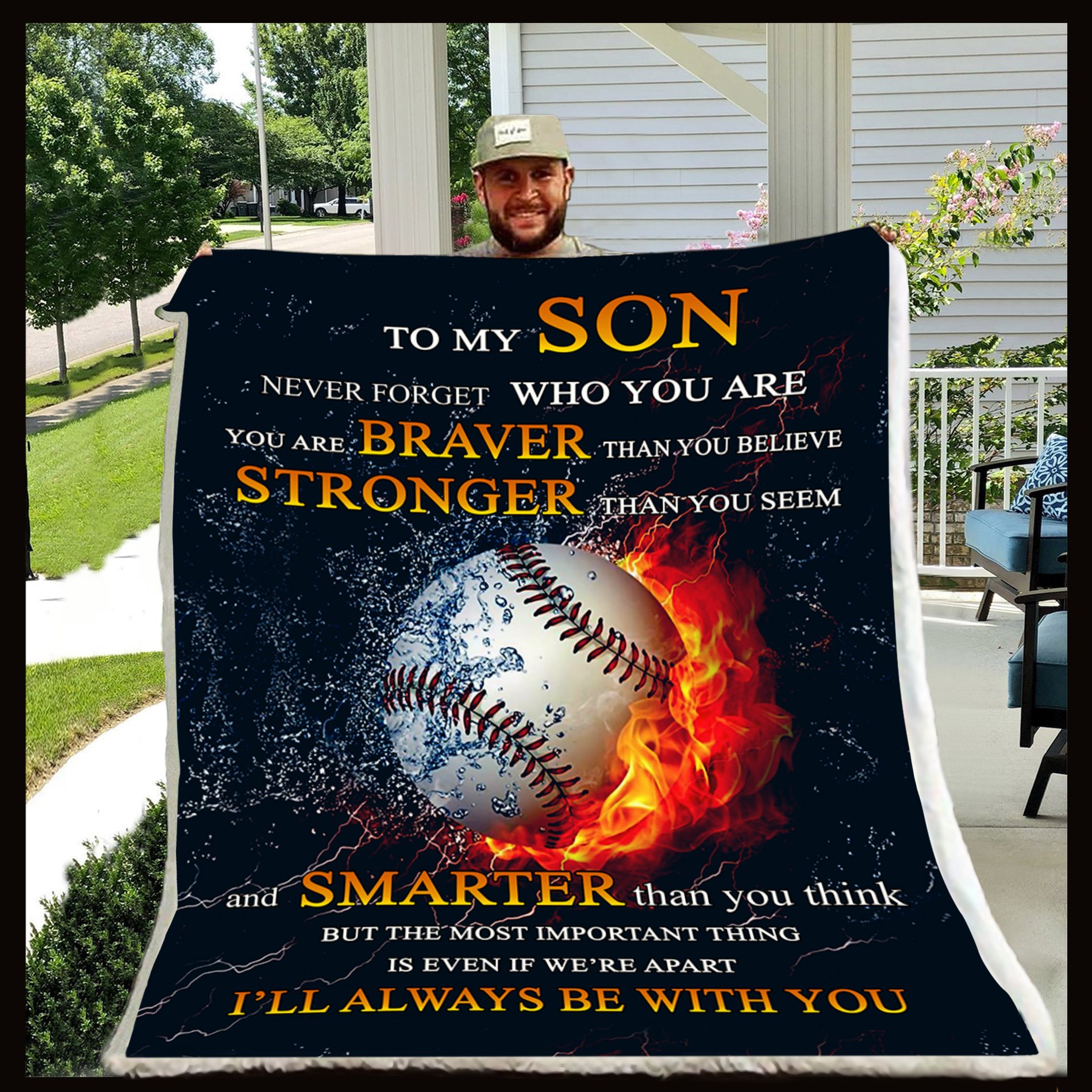 To my son never forget who you are baseball blanket 2