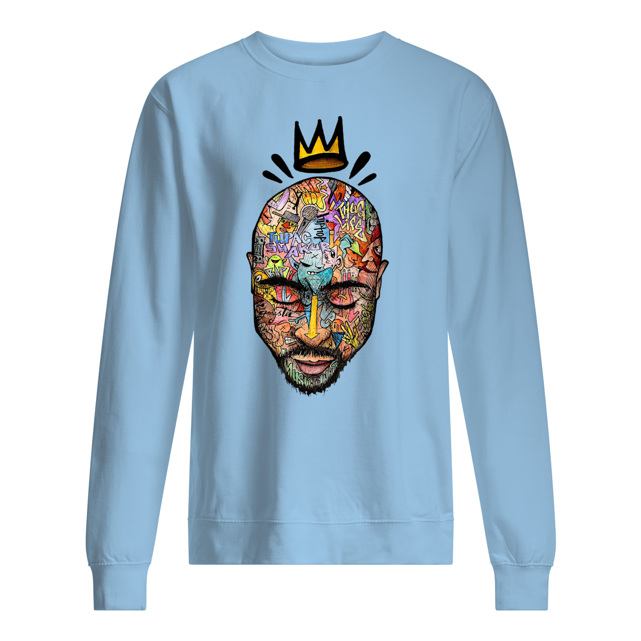 Tupac trippy art sweatshirt