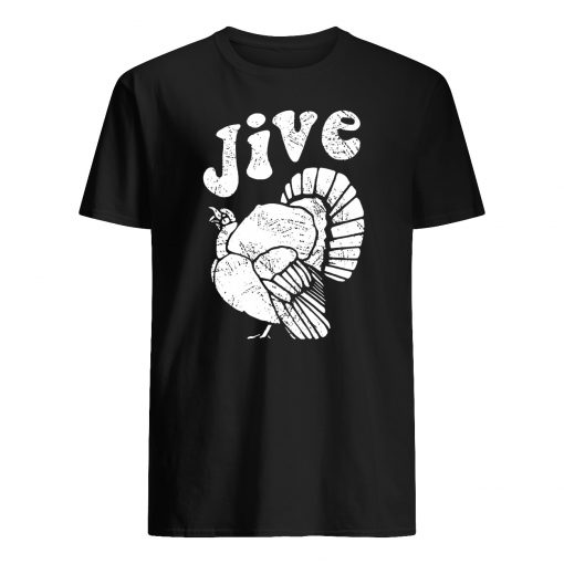 Vintage turkey jive thanksgiving mens shirt
