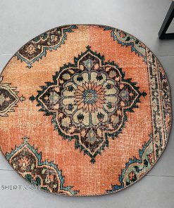 Vintage turkish round carpet