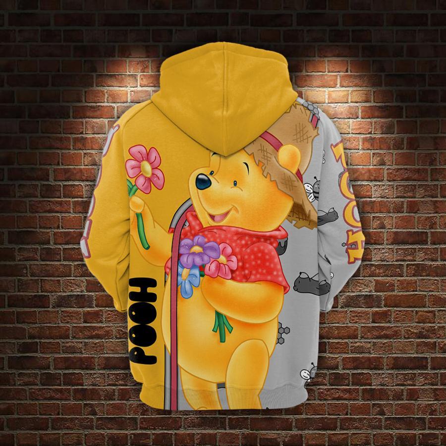 Winnie-the-pooh full printing hoodie - back