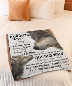 Wolf to my daughter never forget that i love you blanket 2