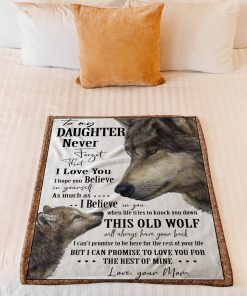Wolf to my daughter never forget that i love you blanket 3