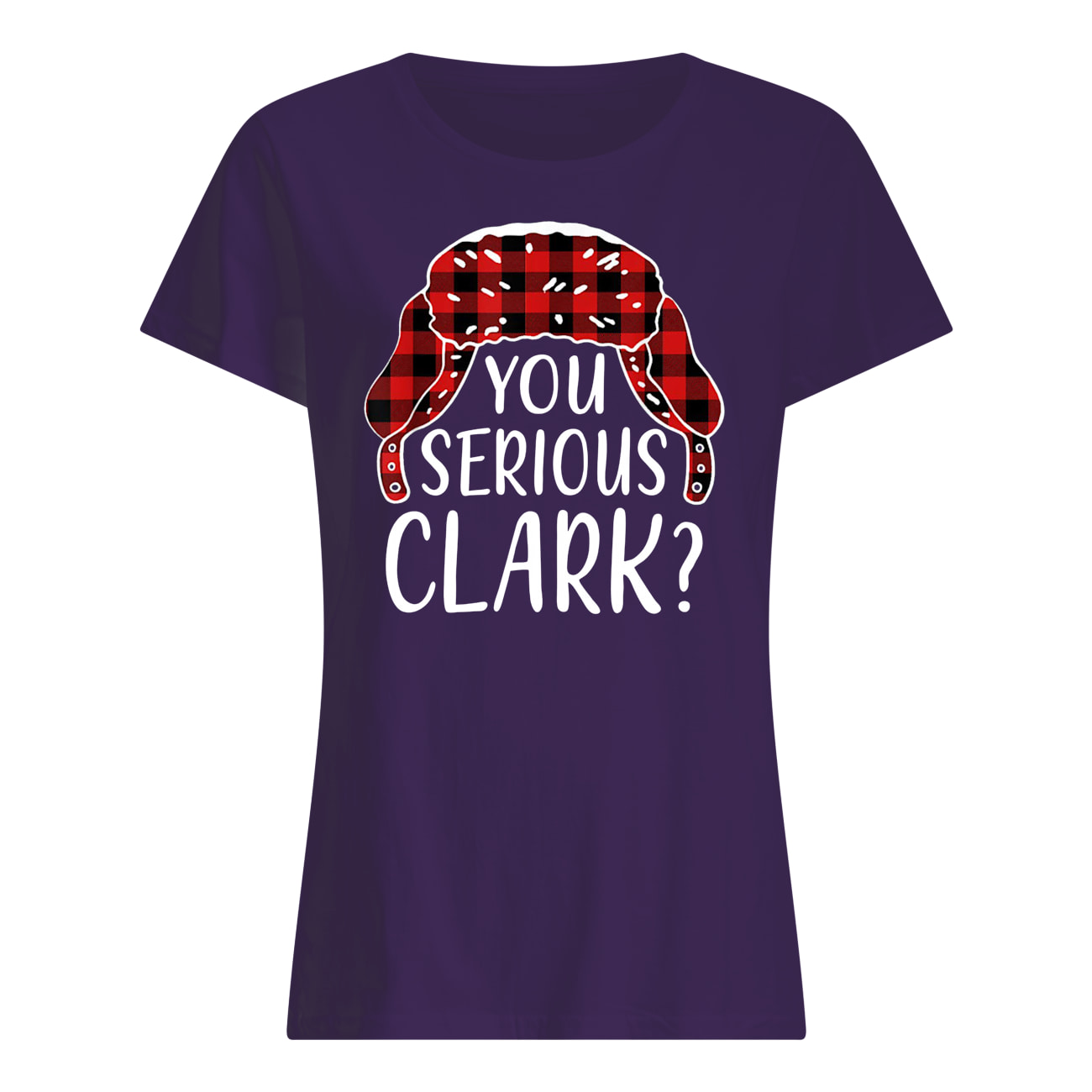 You serious clark christmas vacation plaid red womens shirt