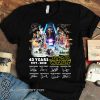 43 years of star wars 1977 2020 signature thank you for the memories shirt
