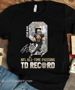9 drew brees nfl all-time passing to record signature shirt