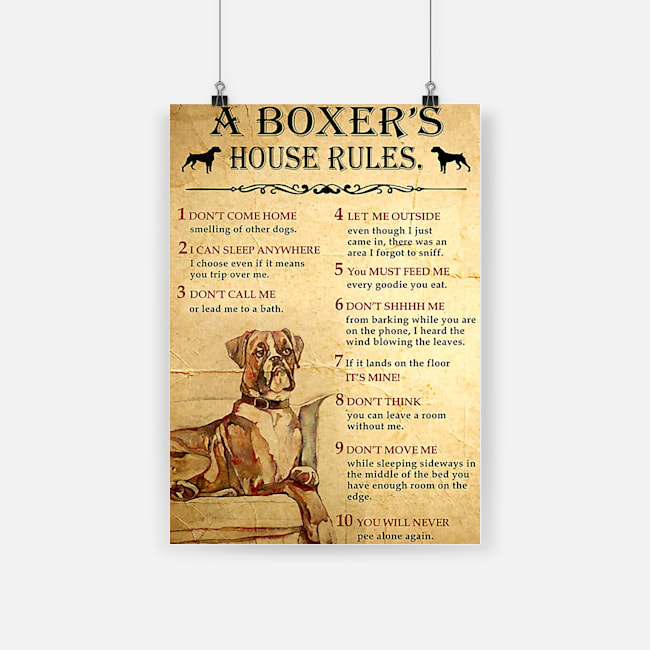 A boxer's house rules poster 2